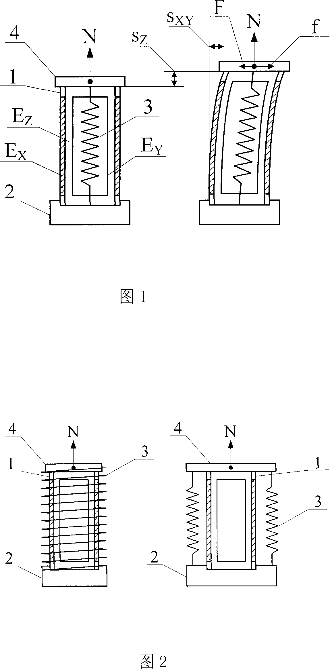 Zerofriction inertia step scanister, control method, idem spot scanning double probe microscope