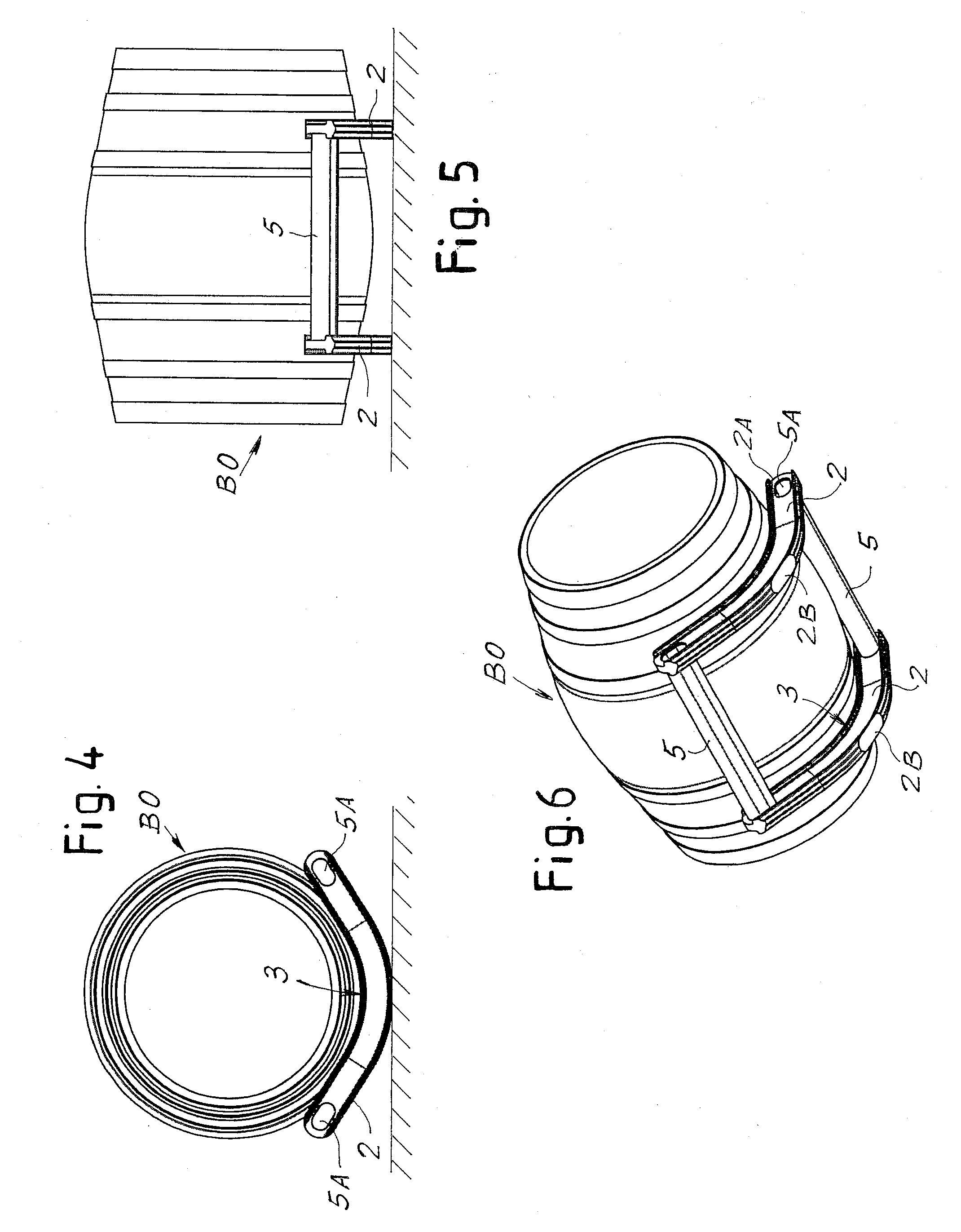 Supporting structure for storing and handling so-called "barriques"