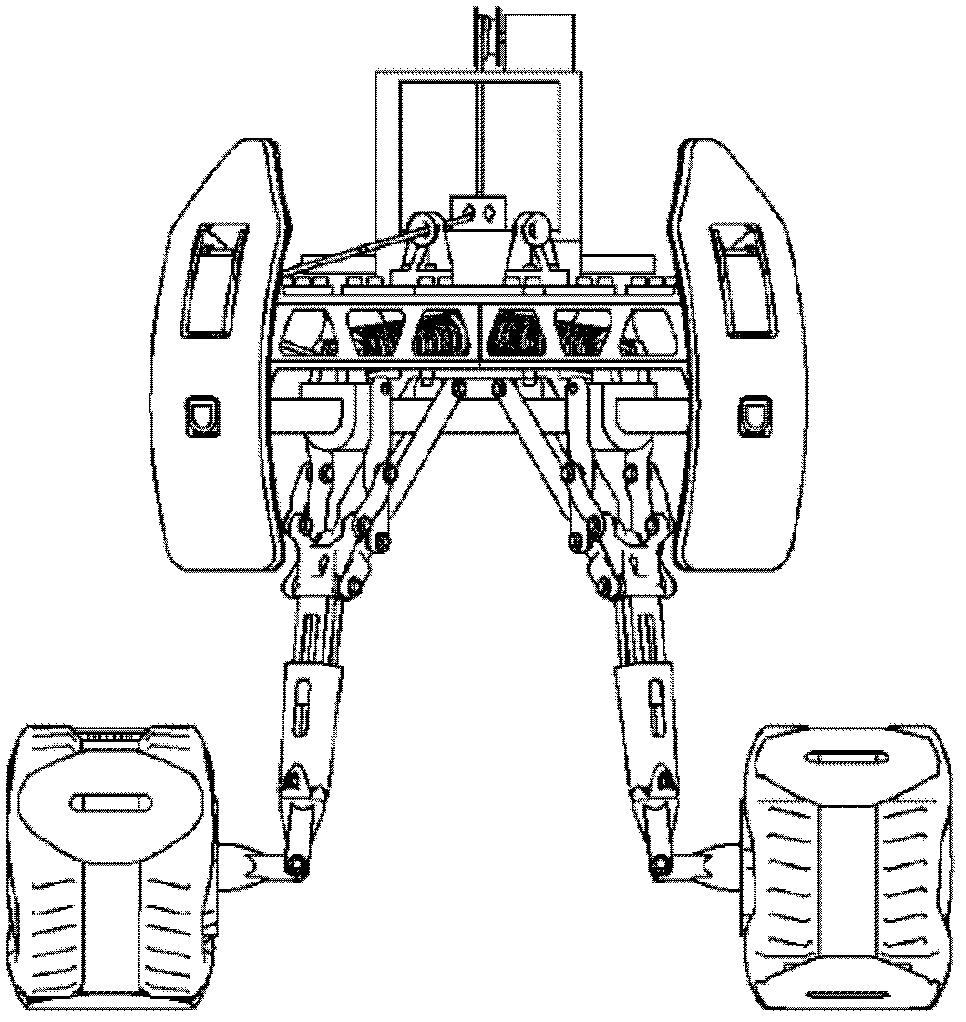 Lunar surface walking device for lunar rover