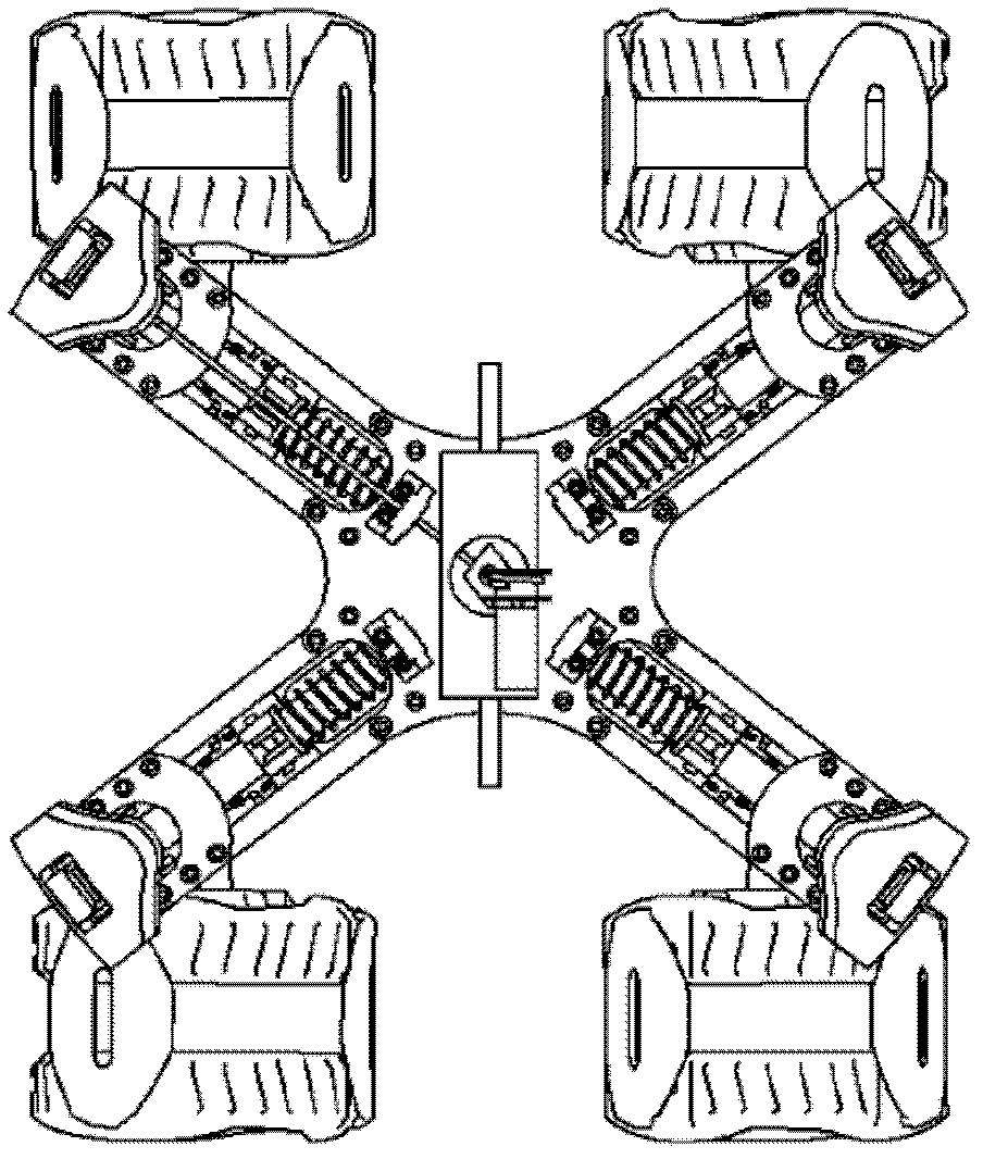 Lunar surface walking device for lunar rover