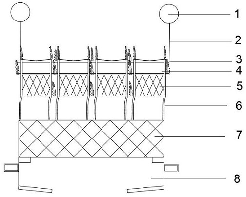 Offshore wind power scour pit self-repairing device with micro-ecological breeding function