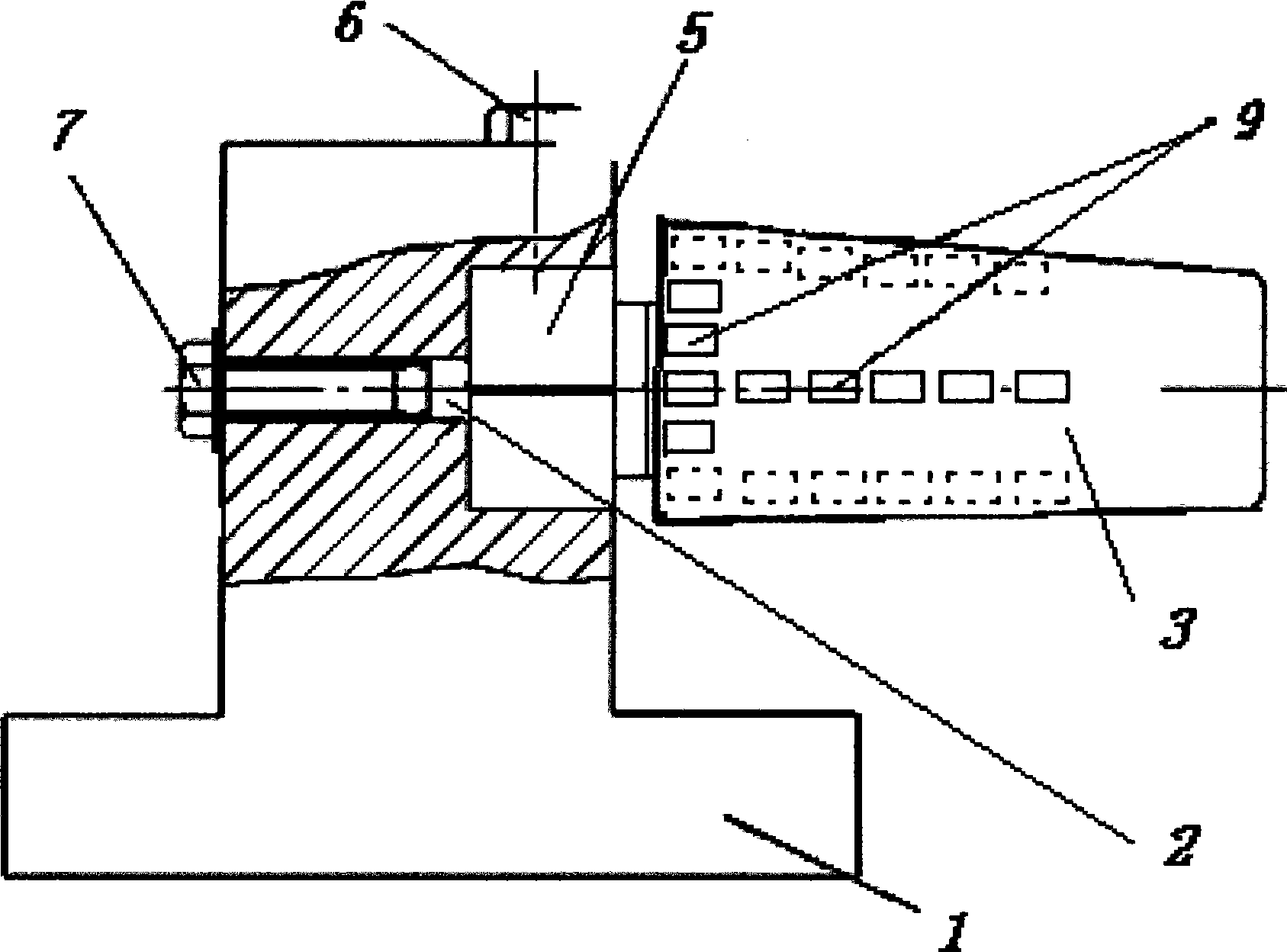 Method for measuring fatigue test maximum stress of single-journal vane