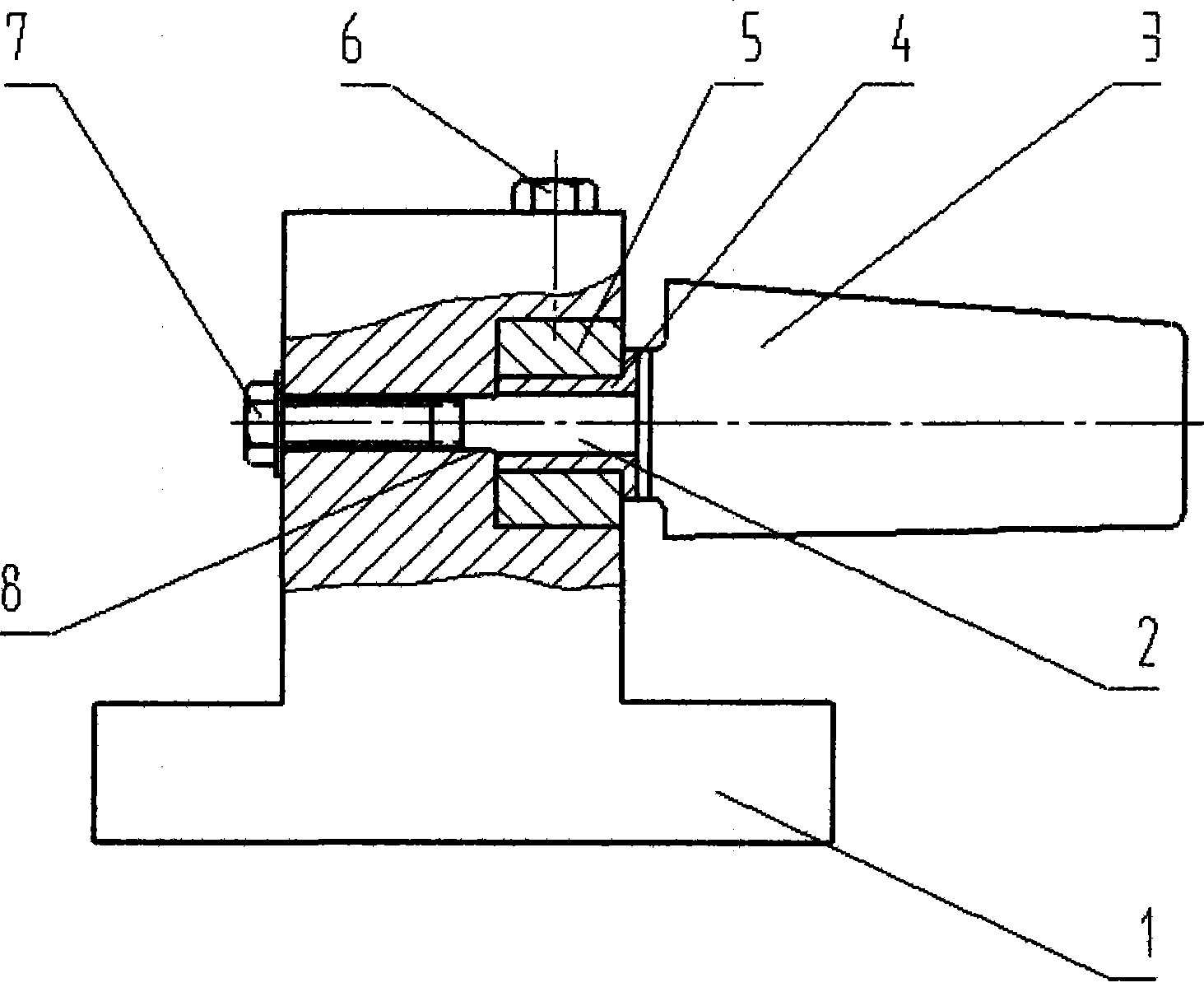 Method for measuring fatigue test maximum stress of single-journal vane