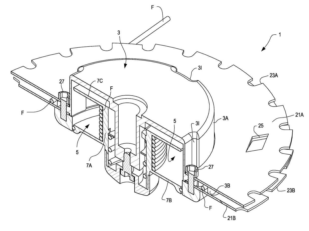 Line-type grass cutting head with cutting blade