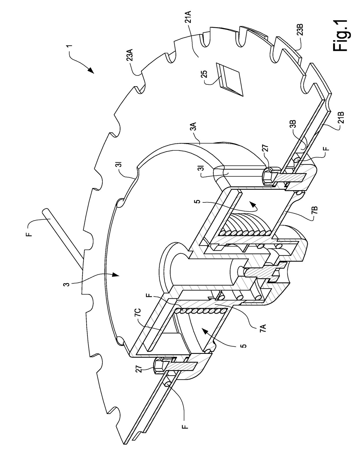 Line-type grass cutting head with cutting blade