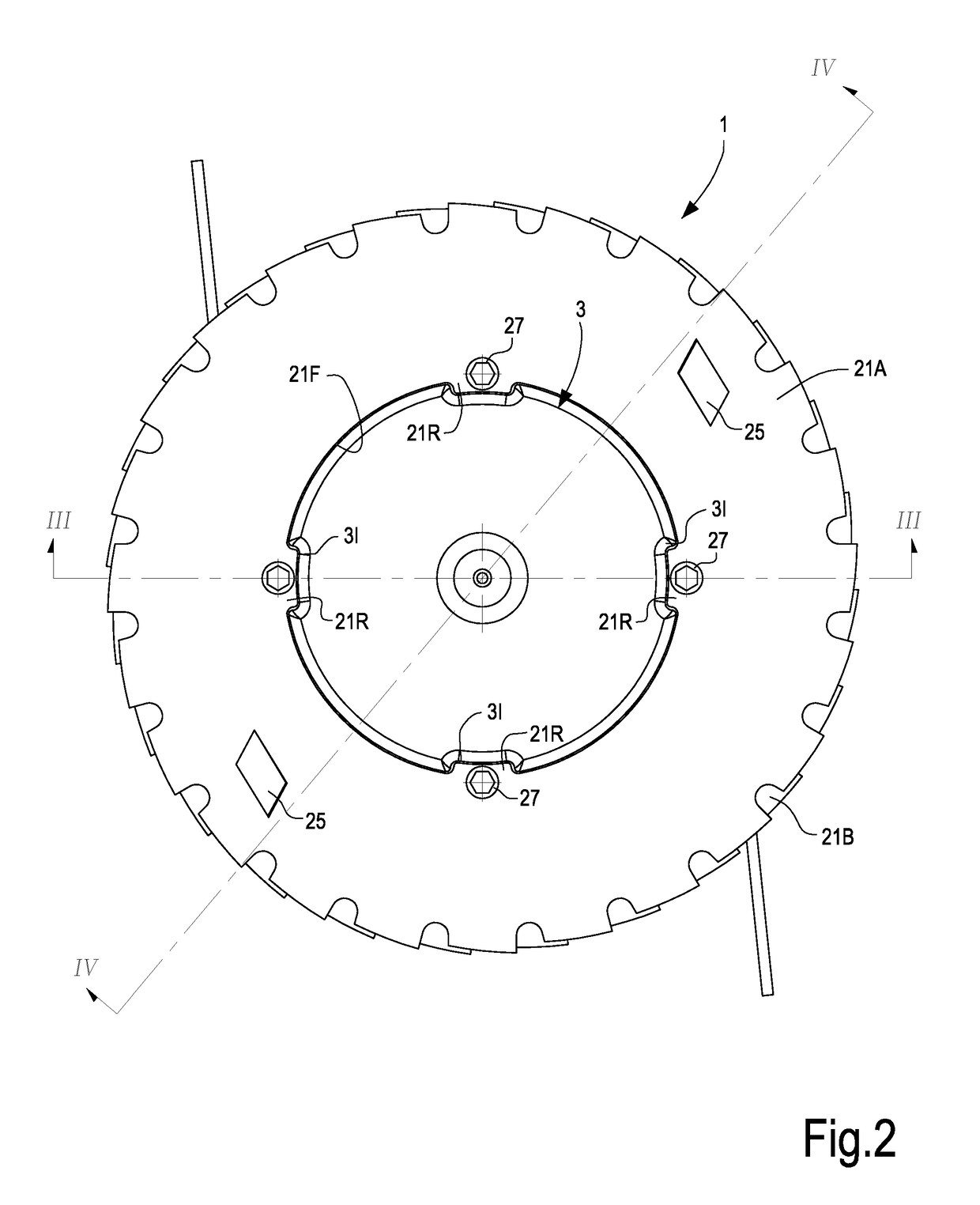 Line-type grass cutting head with cutting blade