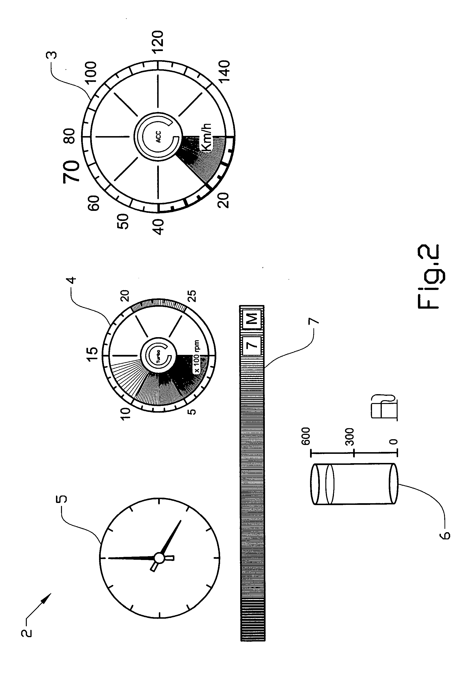 Device for indicating an operational state of a vehicle