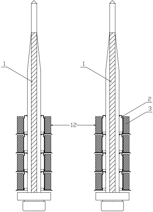 Dyeing process of dry spinning cakes of viscose filaments