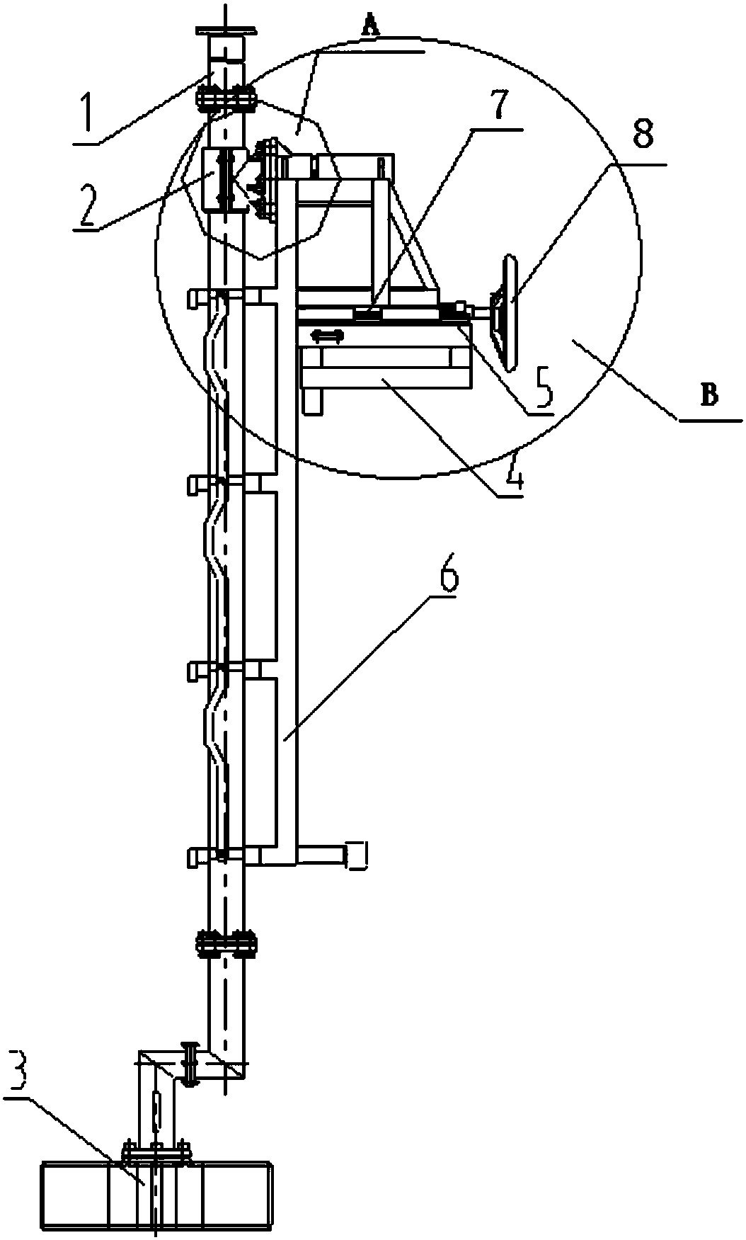 Deployment and recovery mechanism of underwater sonar measurement equipment