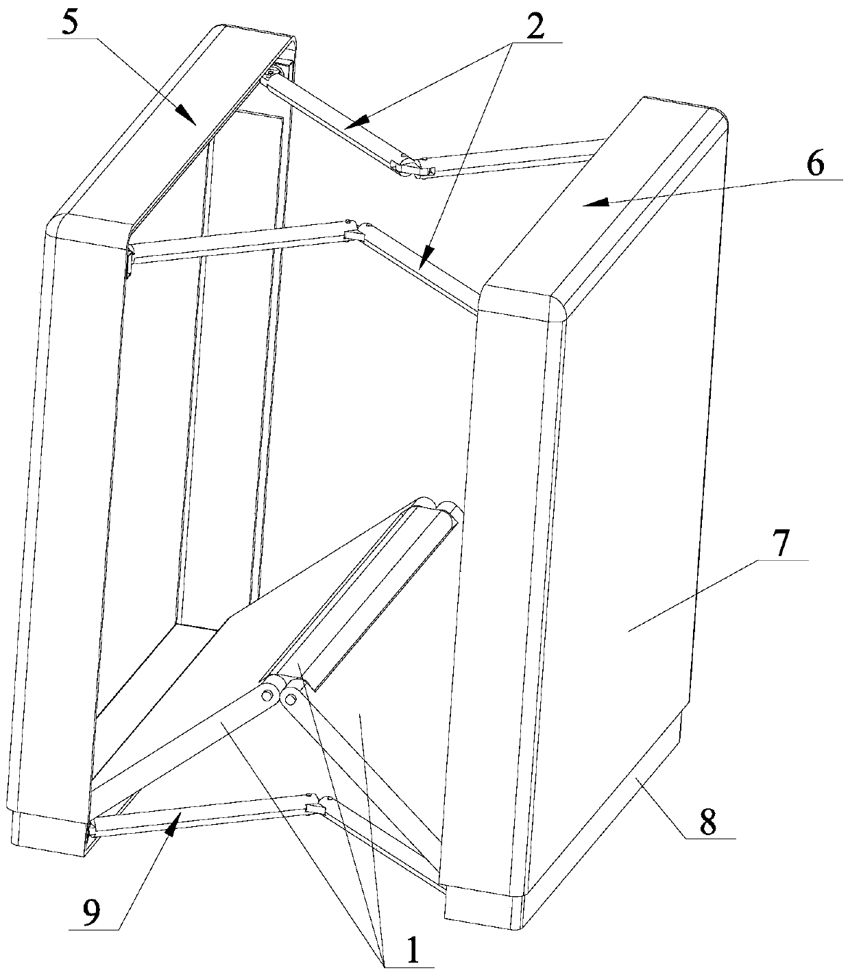 Foldable privacy bin