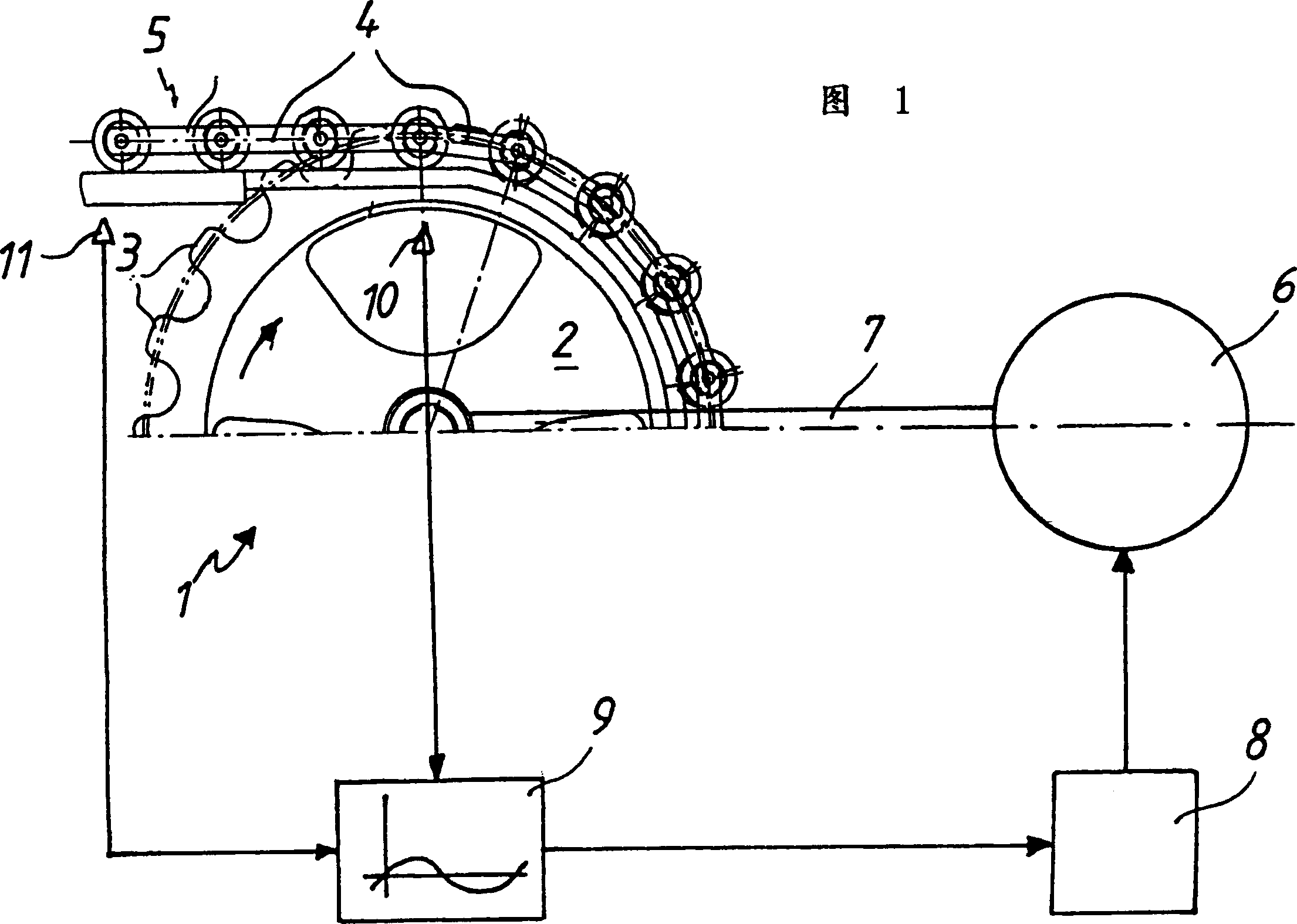 Method and device for reducing polygon effect in reversing area of pedestrain conveyor systems