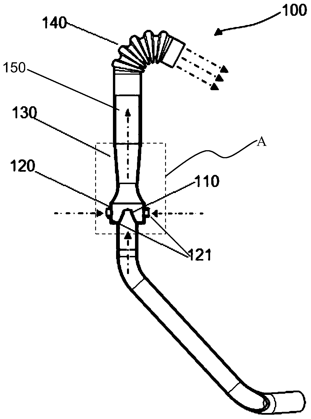 Ventilation cooling device for air-entraining valve