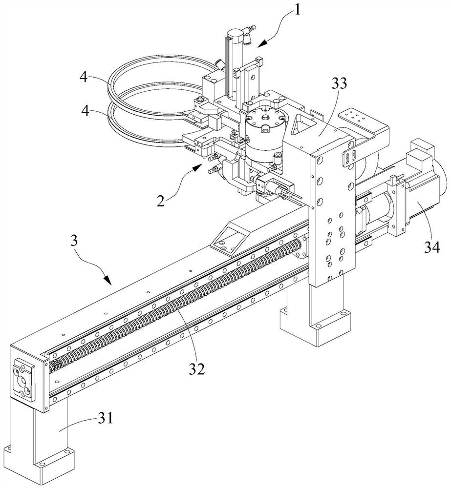 Double arm crystal ring changing mechanism