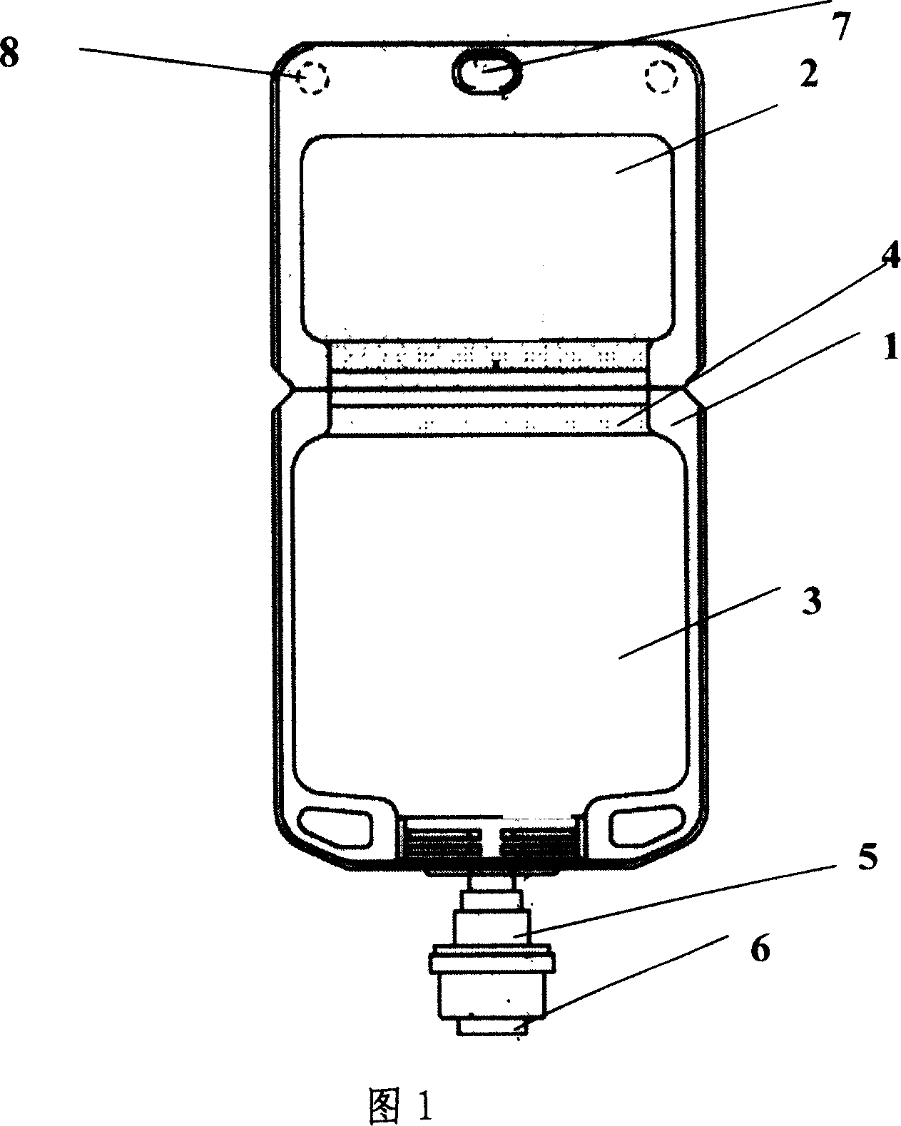 Powder and liquid bag and preparation method thereof