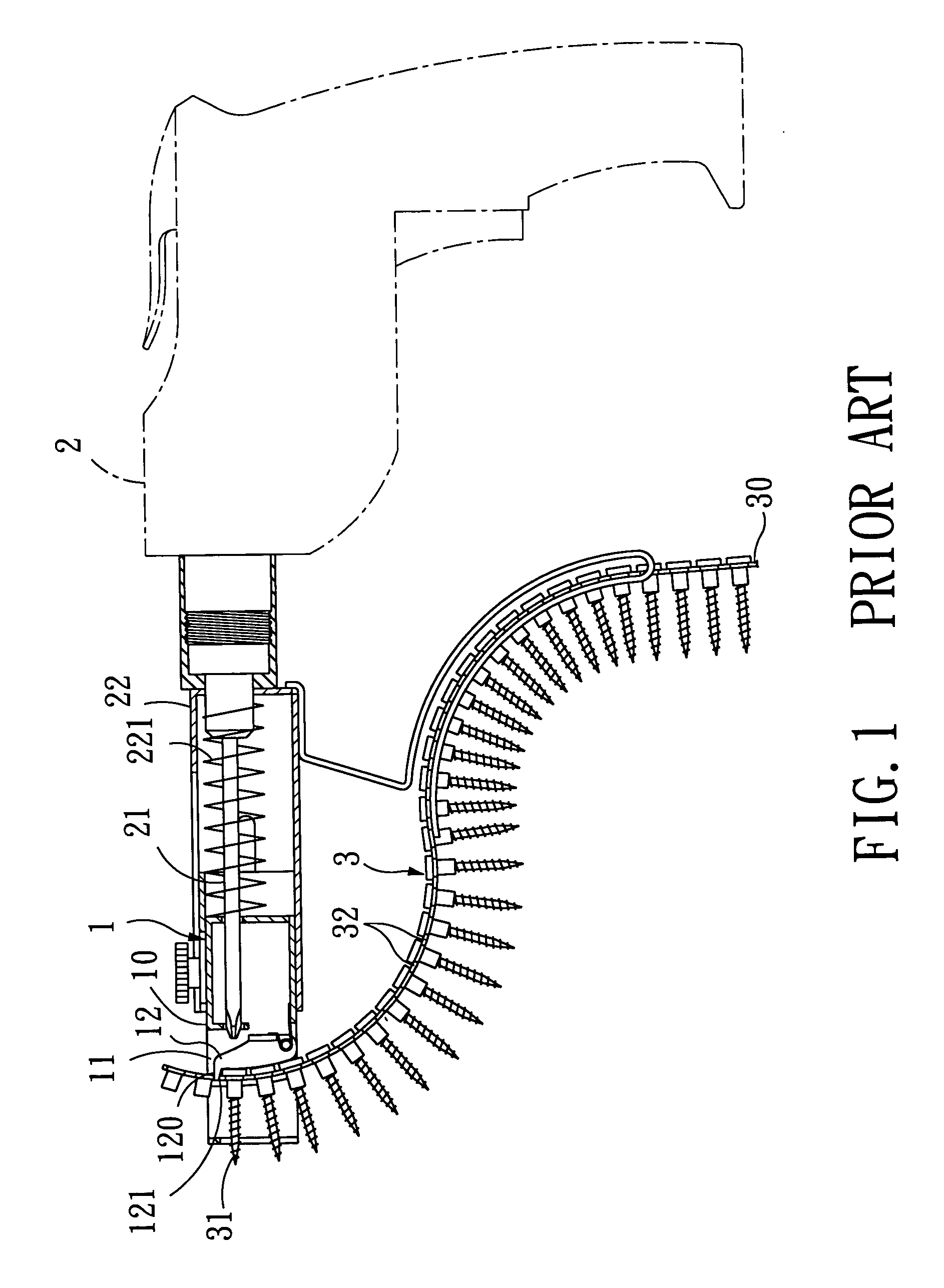 Screw-belt advancing mechanism for a screw driving gun