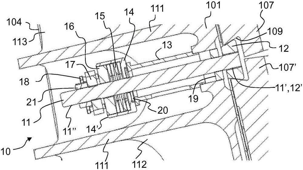 Tightening member, tightening device, jaw crusher, processing plant of mineral material and method for adjusting tightness of wear part