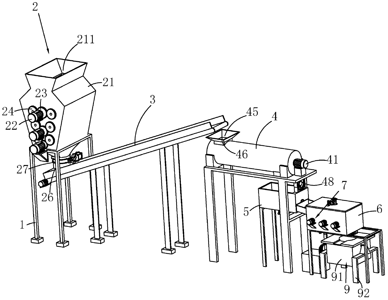 Aluminum alloy scrap recycling device and processing technology