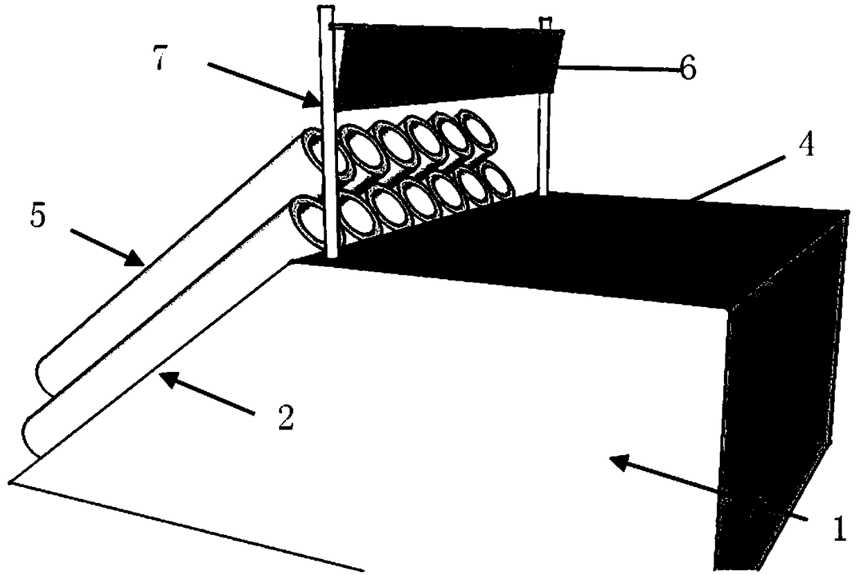 Pipeline type hollow control layer for slope cooling of frozen soil roadbed