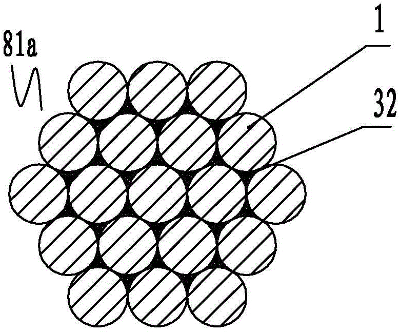 Manufacturing method for steel wire inhaul cable filled or coated with polyurea protective materials