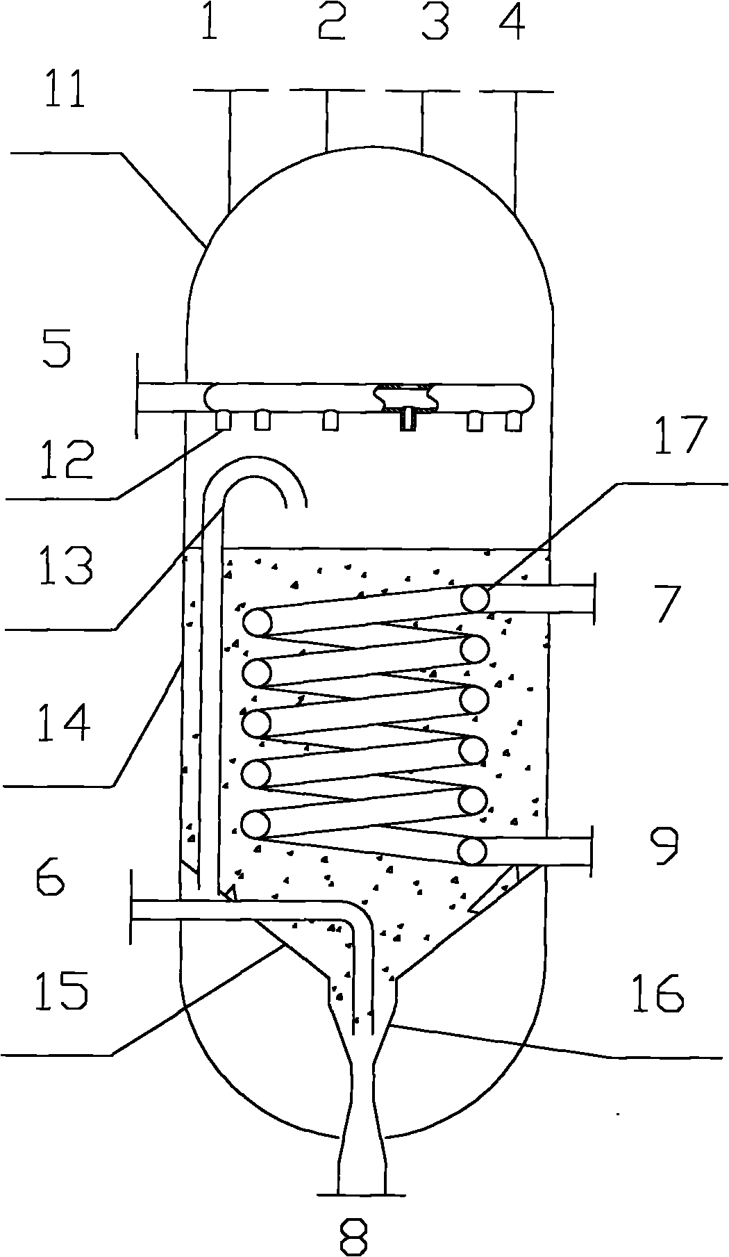 Device and method for filling catalyst on line by pneumatic transmission