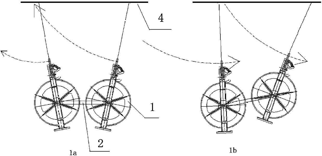 Dual-pulley rack and dual-pulley hanging system formed by same