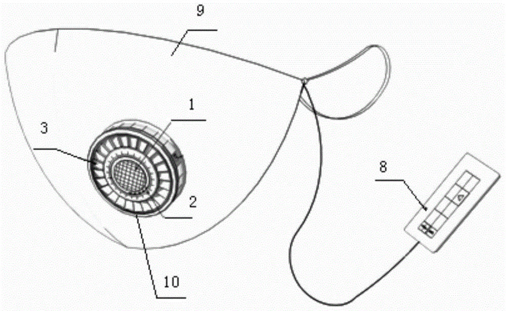 A kind of dust-proof mask with intelligent breathing ring