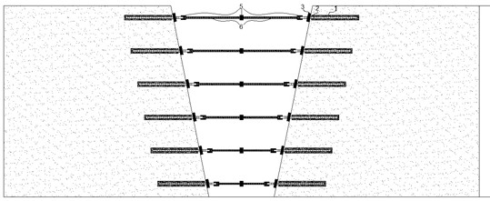 An anchoring system and method for strengthening ground fissures using magnetic cement mortar