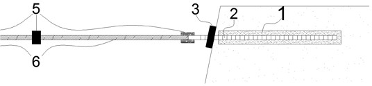 An anchoring system and method for strengthening ground fissures using magnetic cement mortar