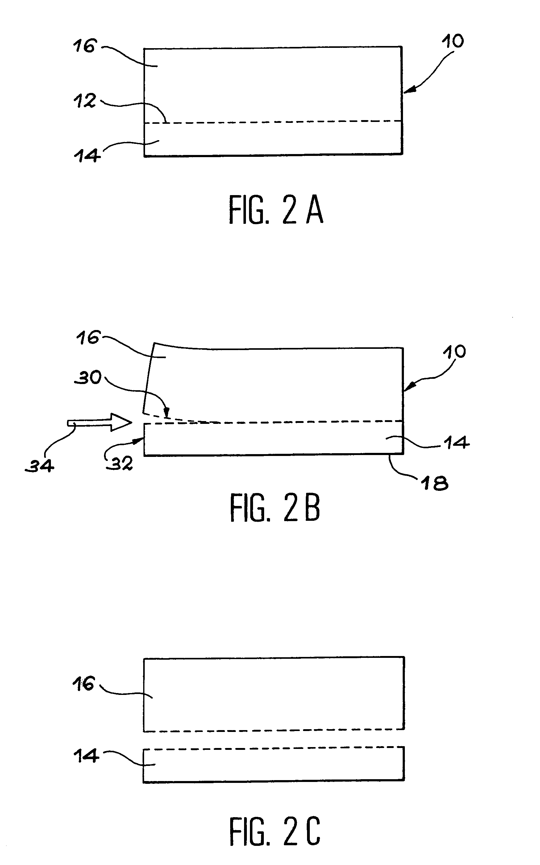 Method for cutting a block of material and forming a thin film