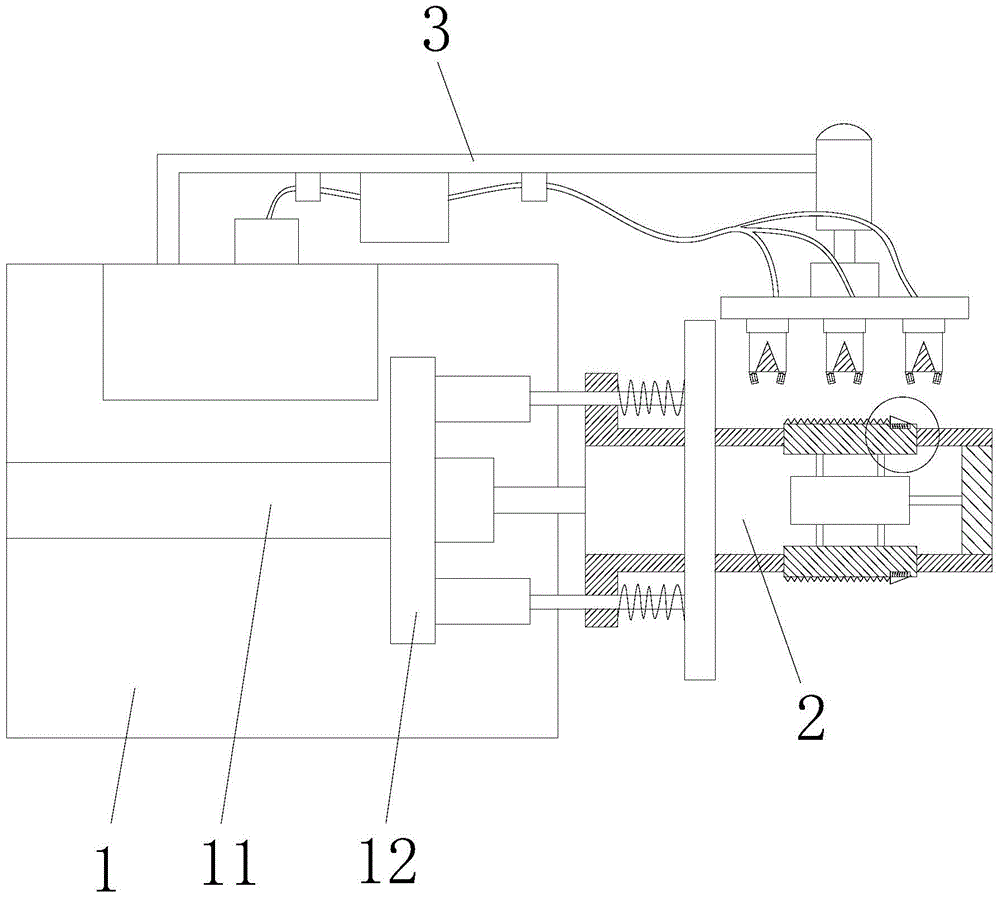 A bearing fixing and cooling integrated device