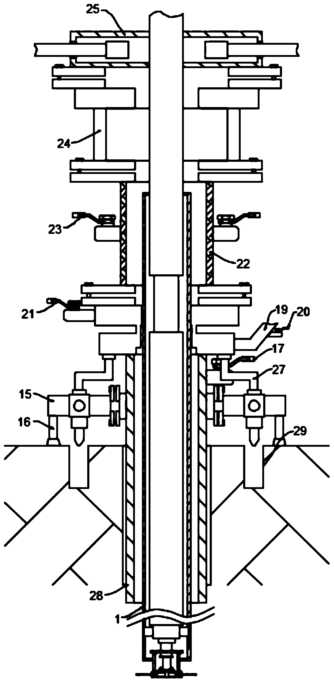 Mine look-ahead water exploring orifice outburst prevention and blowout prevention joint water control device