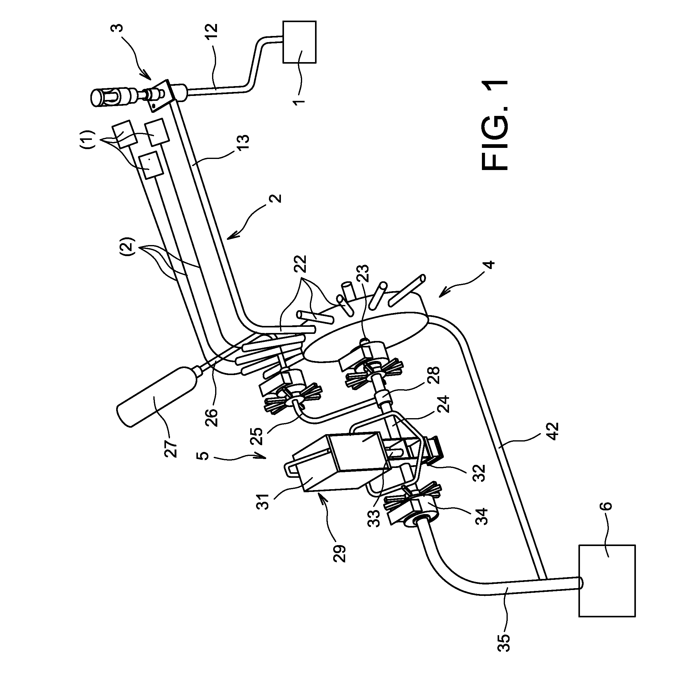 Device for collecting liquid samples for a vat