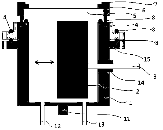 Directly water-cooled rectangular planar target structure