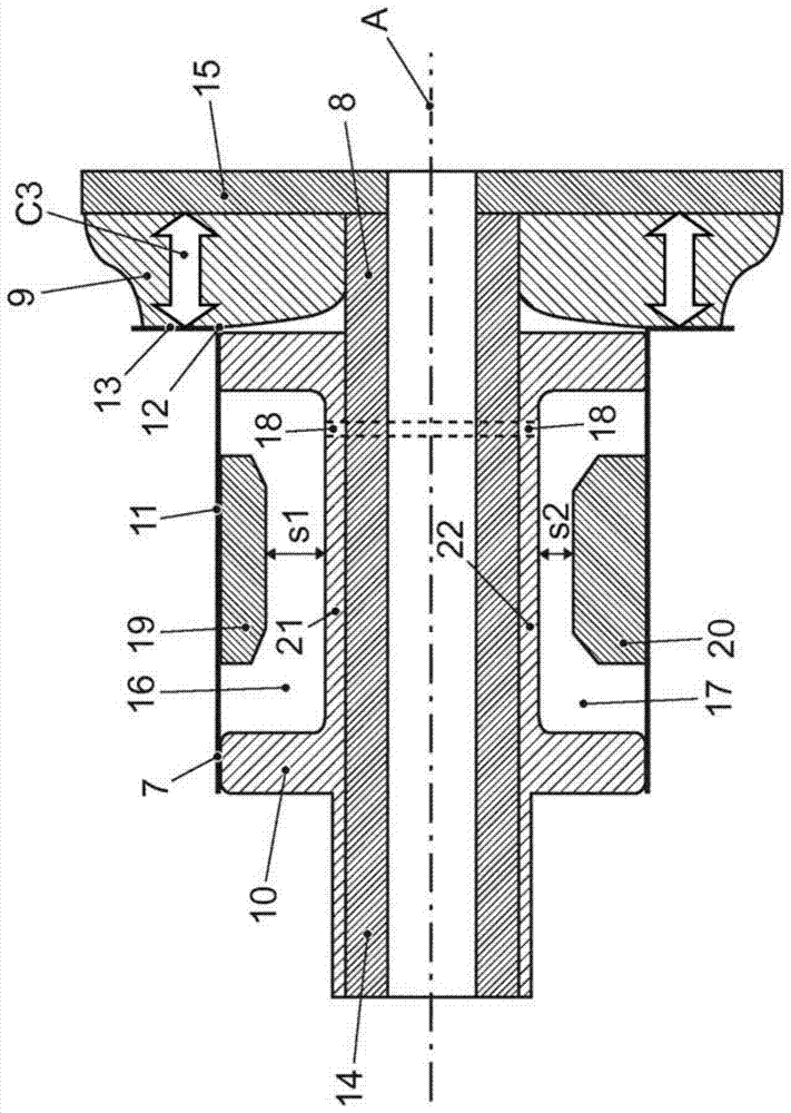 Axle guide bearings for coupling the rear axle to the vehicle structure of a motor vehicle