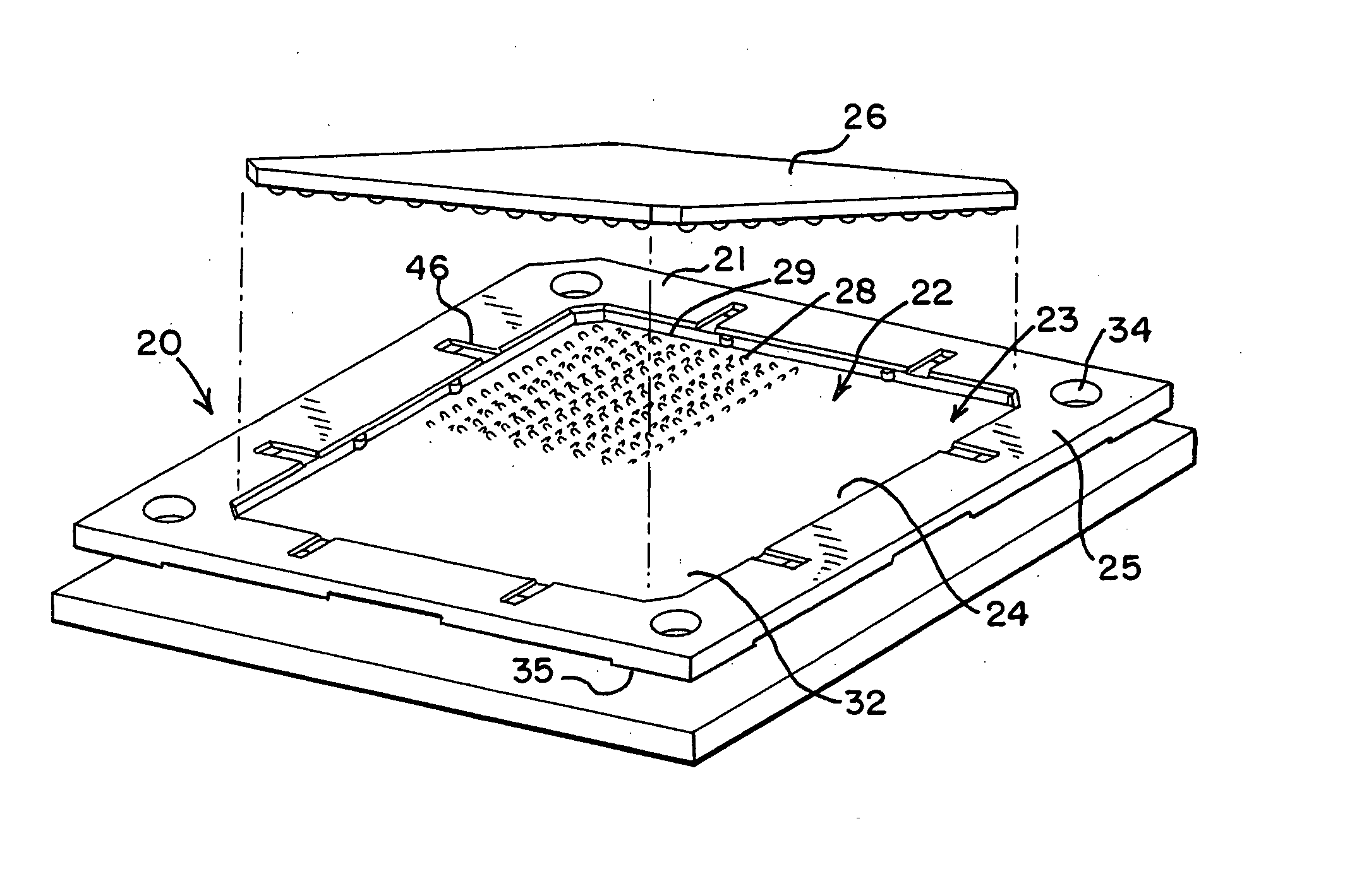 Stitched LGA connector