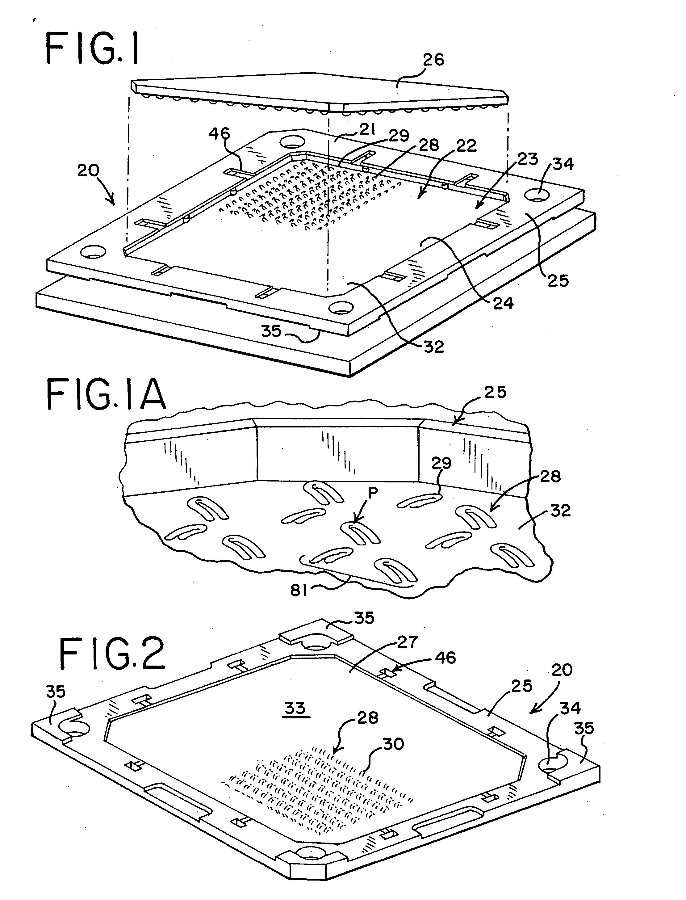 Stitched LGA connector