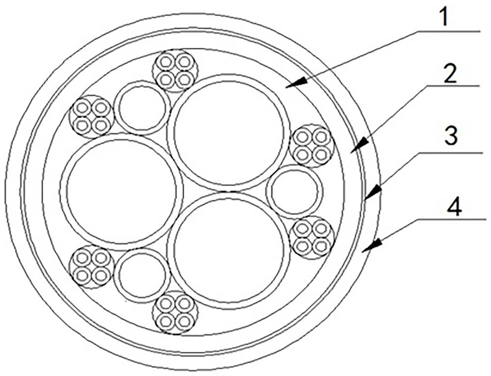 Environment-friendly flame-retardant cold-resistant wear-resistant cable and manufacturing method and application thereof