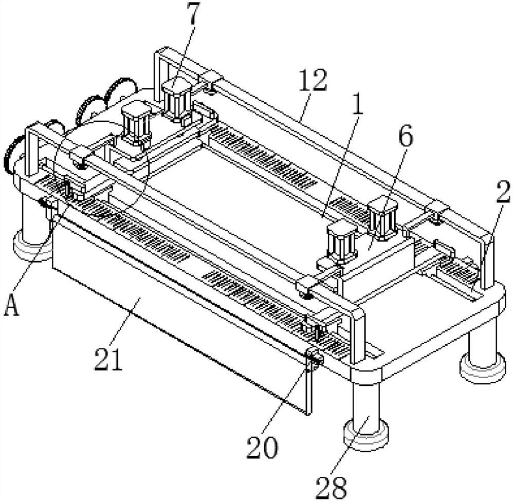 Bidirectional automatic synchronous tension dimension inspection process