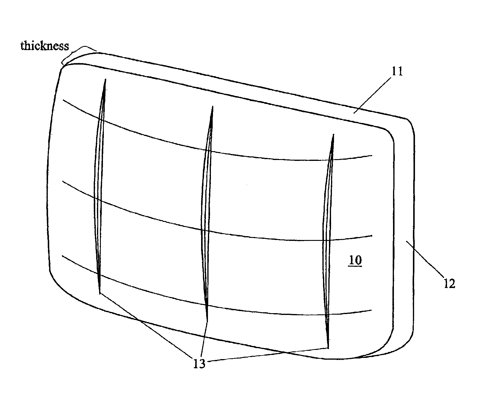 Lamp lens or bezel with visual effect