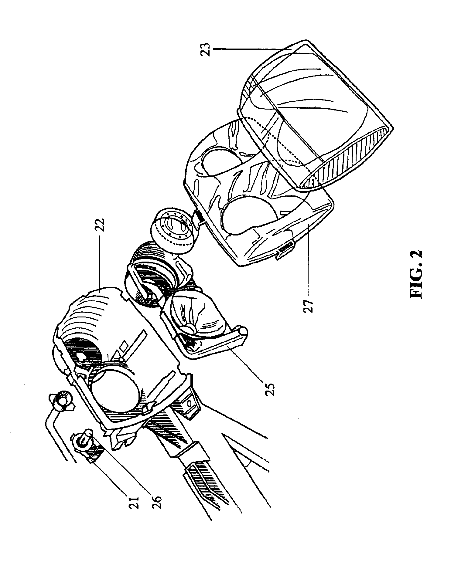 Lamp lens or bezel with visual effect