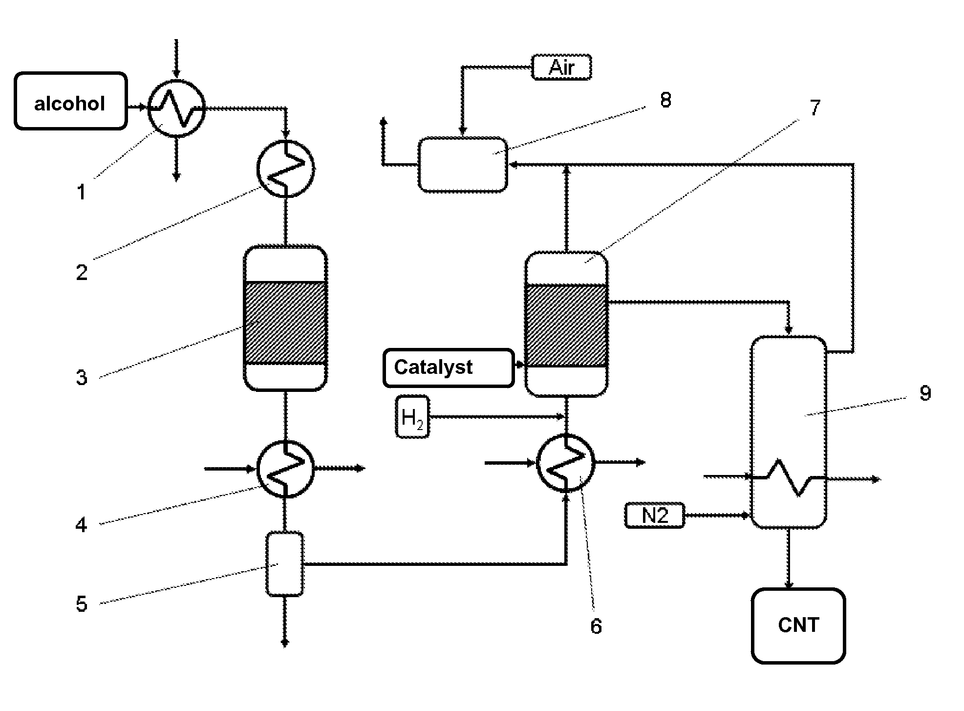 Process for Producing Carbon Nanotubes from Renewable Raw Materials