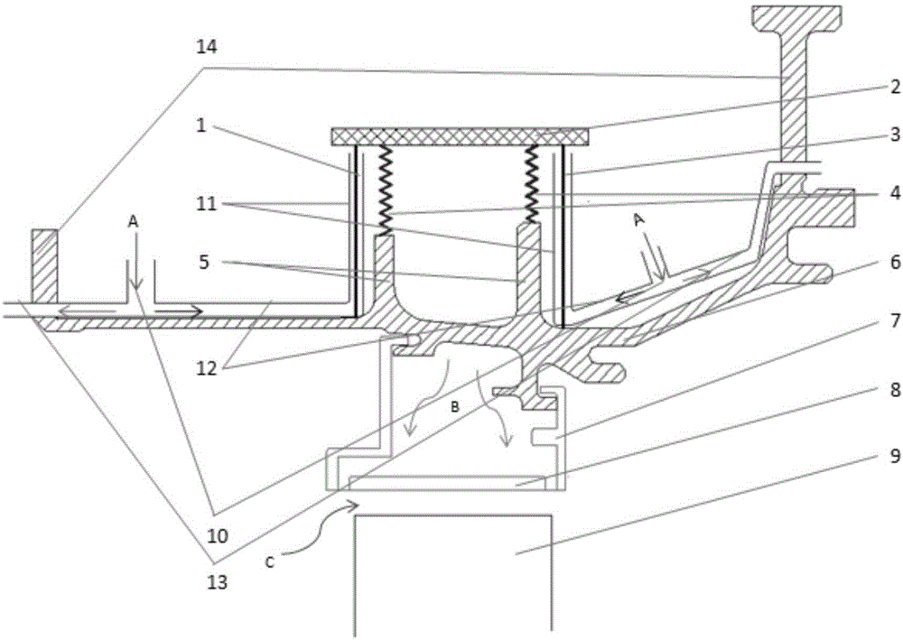 Fast responding control device of turbine leaf apex gap control system based on shape memory alloy