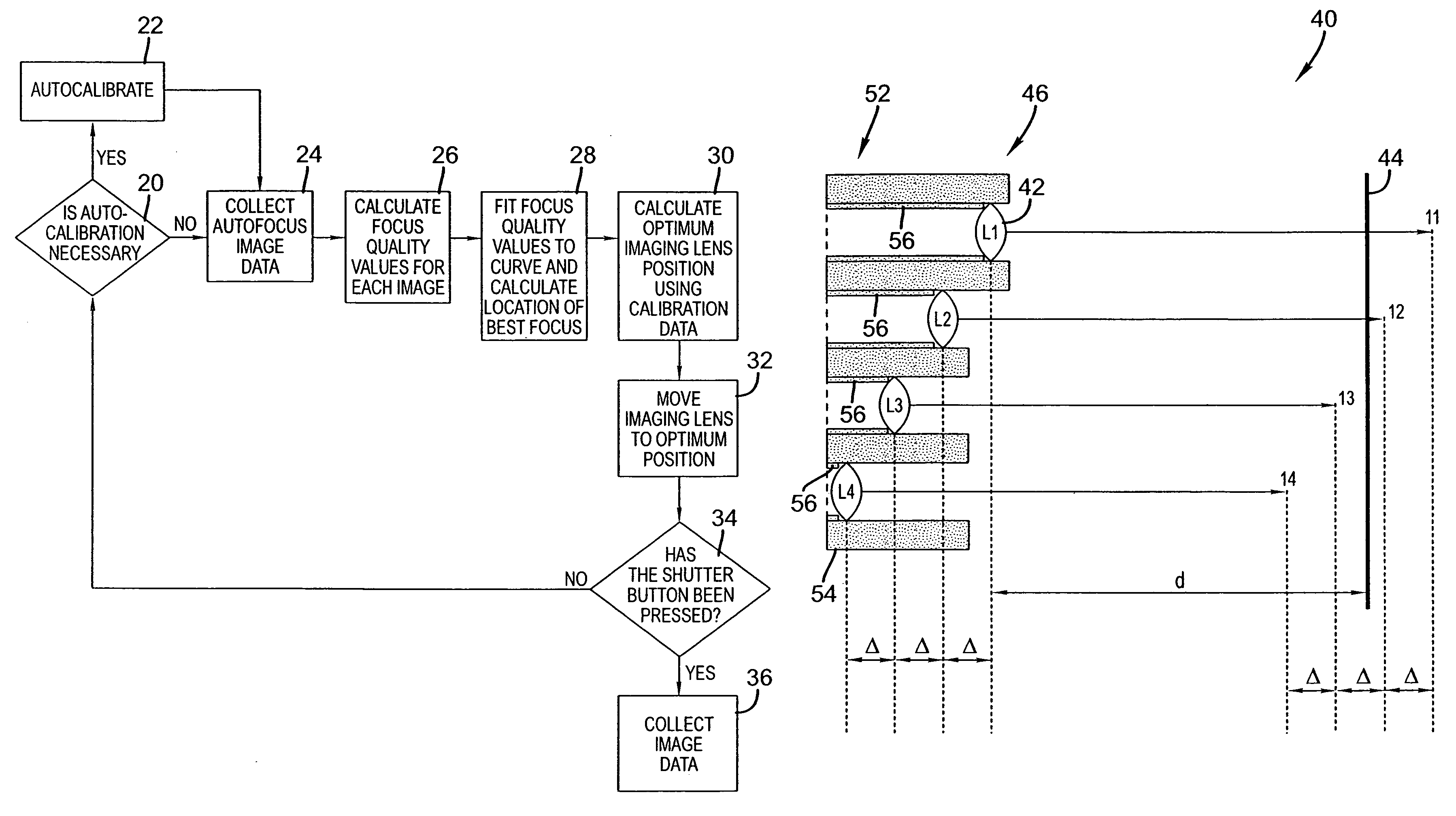 Lens array assisted focus detection