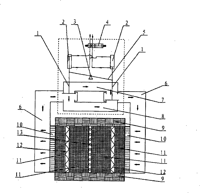 Method and device for destroying low-concentration gas methane in coal mines