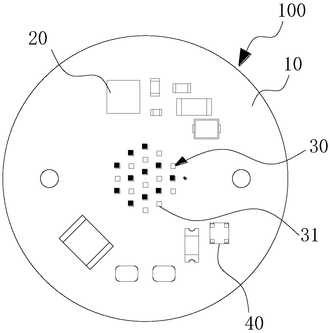 Color temperature adjustable LED integrated light source