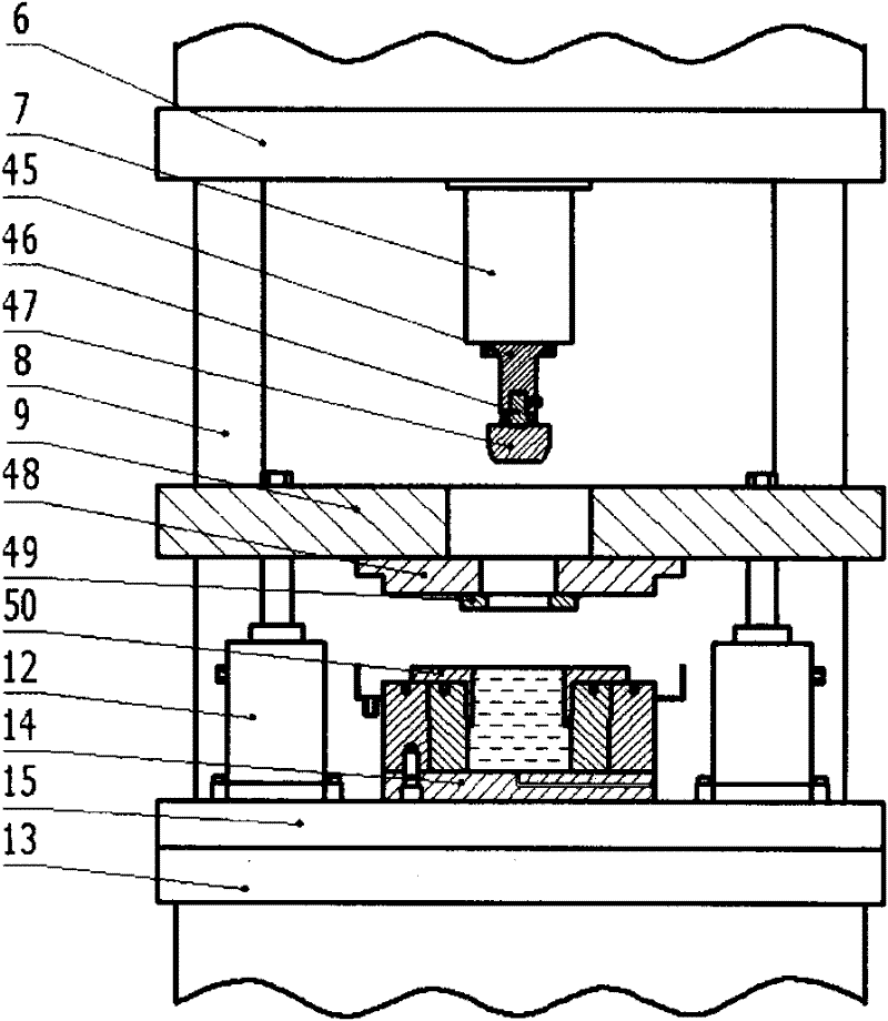 Hydrodynamic deep drawing equipment for forming deep cavity parts