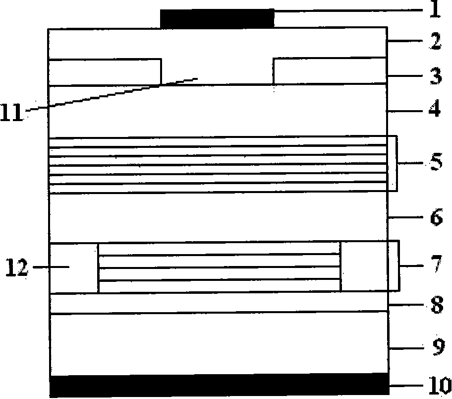 AlGaInP system LED with electron hole dual limitation and preparation method thereof