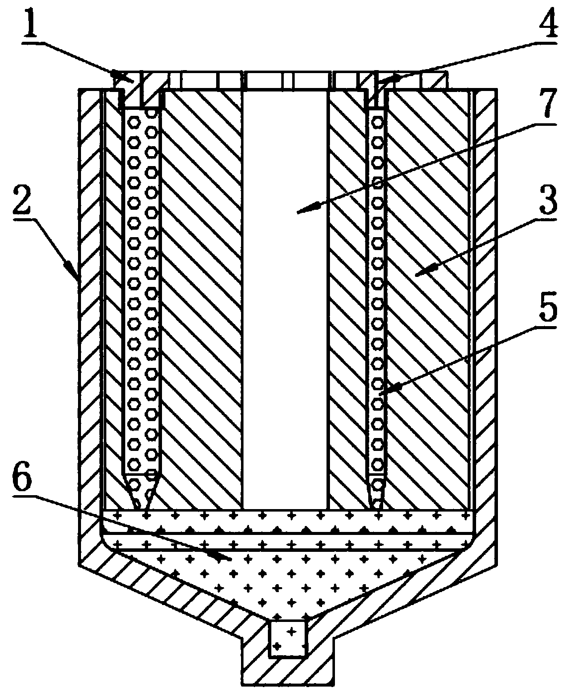 Mold for growing rare earth ion doped crystals with heterogeneous high-melting-point arc-shaped seed crystals and growth method