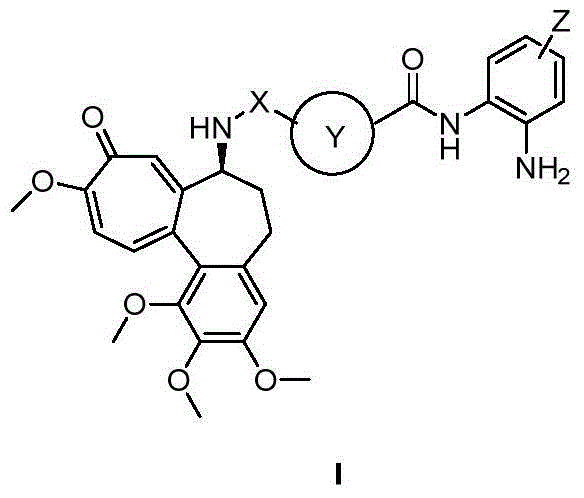 Colchicine derivative containing histone deacetylase inhibitory activity, preparation method and application thereof