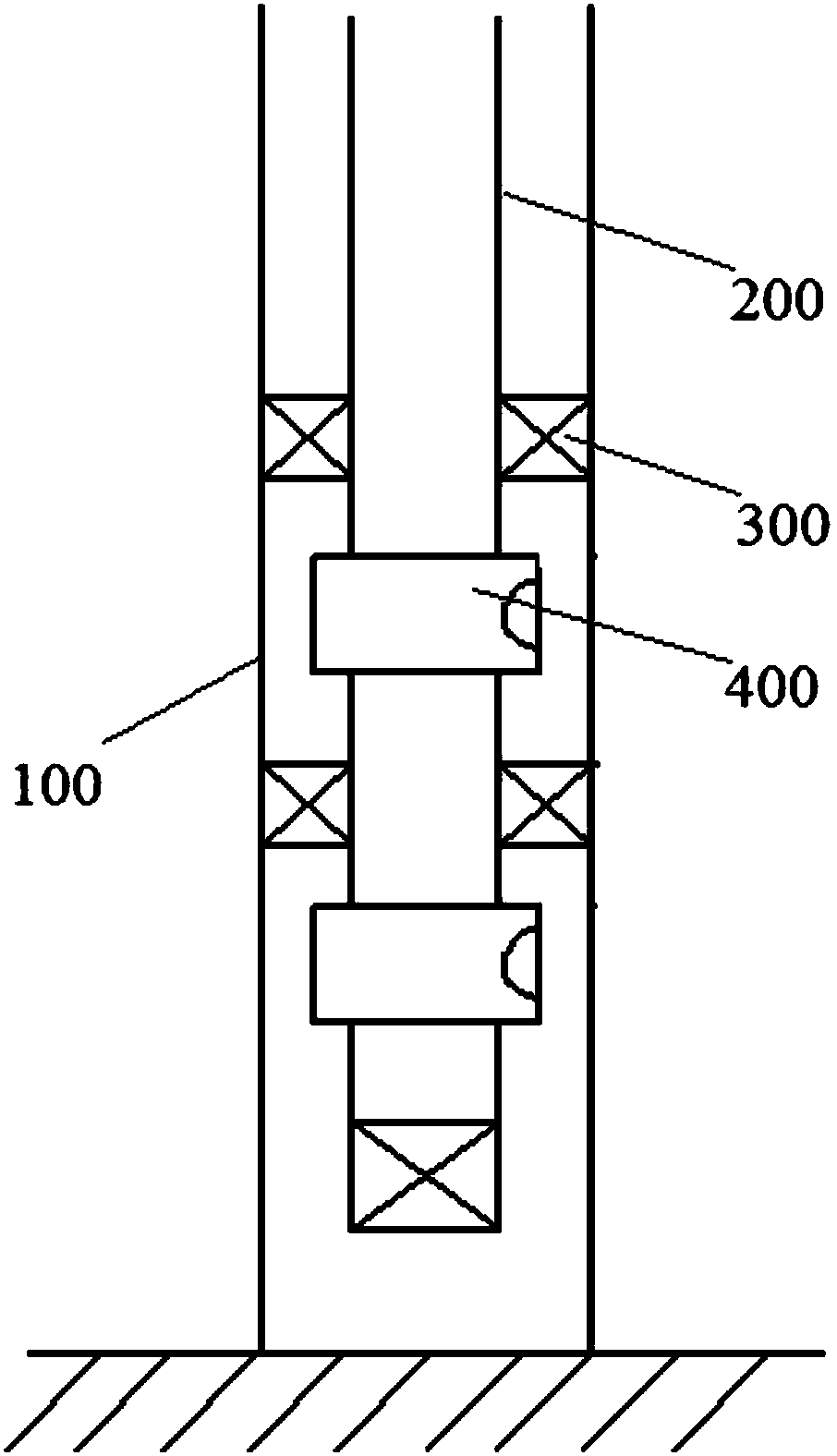 Electric ignition layered gas injection valve and layered electric ignition pipe column